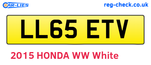 LL65ETV are the vehicle registration plates.