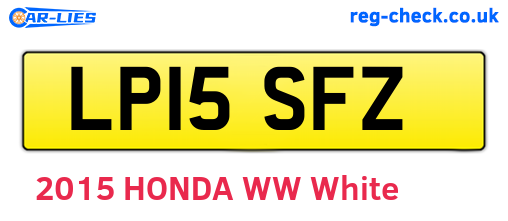 LP15SFZ are the vehicle registration plates.