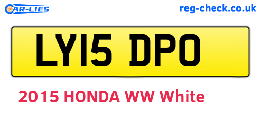 LY15DPO are the vehicle registration plates.