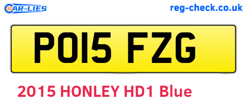 PO15FZG are the vehicle registration plates.