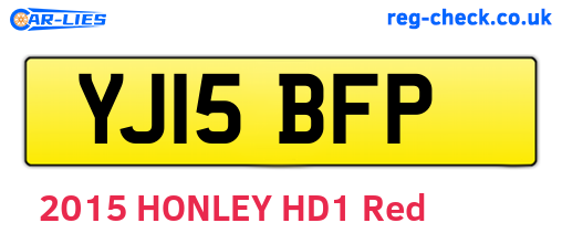 YJ15BFP are the vehicle registration plates.