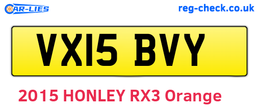 VX15BVY are the vehicle registration plates.