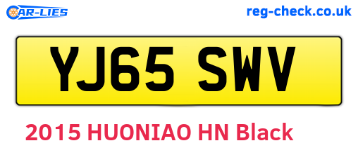 YJ65SWV are the vehicle registration plates.