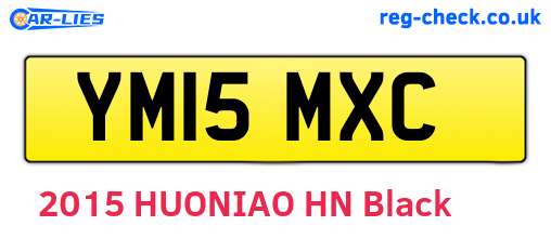 YM15MXC are the vehicle registration plates.