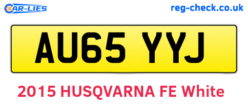 AU65YYJ are the vehicle registration plates.