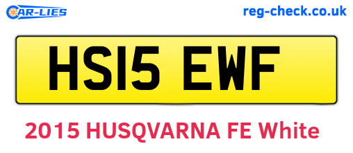 HS15EWF are the vehicle registration plates.