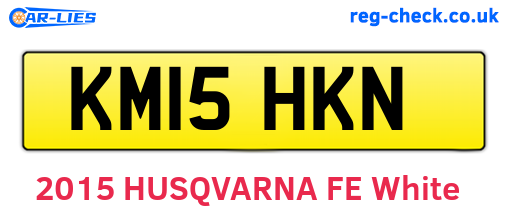 KM15HKN are the vehicle registration plates.