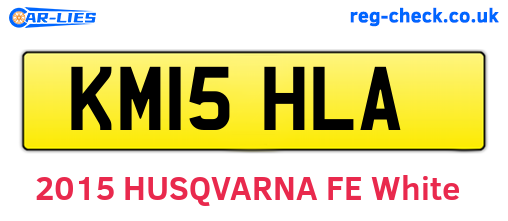 KM15HLA are the vehicle registration plates.
