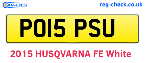 PO15PSU are the vehicle registration plates.