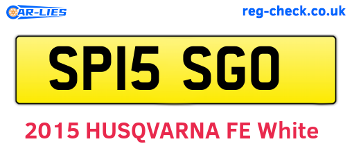 SP15SGO are the vehicle registration plates.