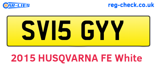 SV15GYY are the vehicle registration plates.