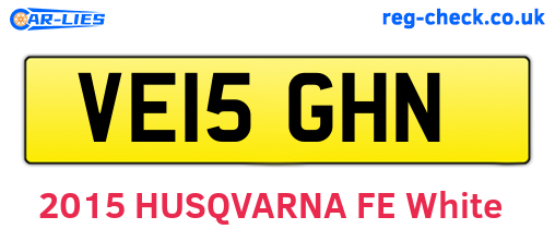 VE15GHN are the vehicle registration plates.