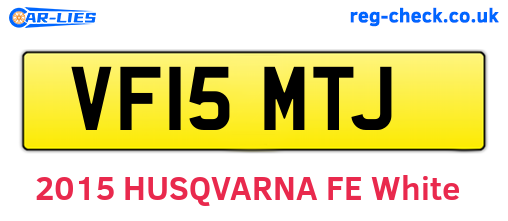 VF15MTJ are the vehicle registration plates.