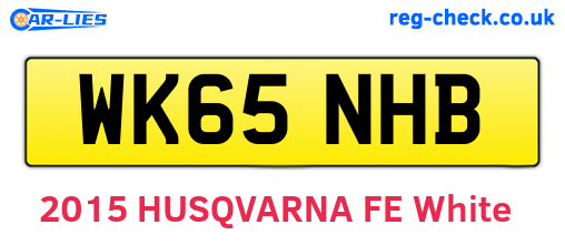 WK65NHB are the vehicle registration plates.
