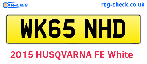 WK65NHD are the vehicle registration plates.
