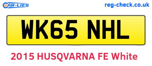 WK65NHL are the vehicle registration plates.