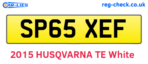 SP65XEF are the vehicle registration plates.