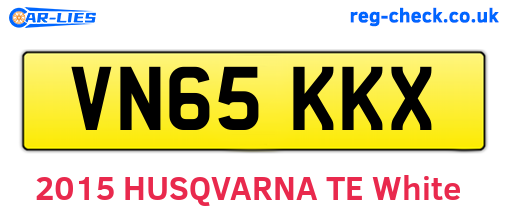 VN65KKX are the vehicle registration plates.