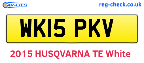 WK15PKV are the vehicle registration plates.