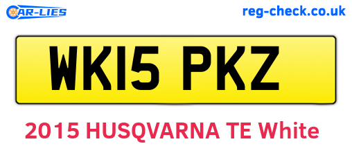 WK15PKZ are the vehicle registration plates.