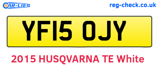 YF15OJY are the vehicle registration plates.