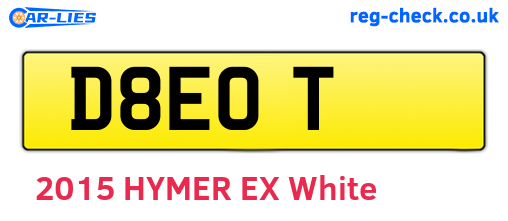 D8EOT are the vehicle registration plates.