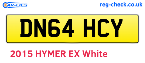 DN64HCY are the vehicle registration plates.