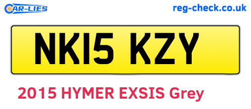 NK15KZY are the vehicle registration plates.