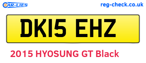 DK15EHZ are the vehicle registration plates.