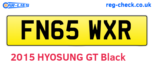 FN65WXR are the vehicle registration plates.