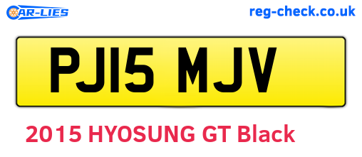 PJ15MJV are the vehicle registration plates.
