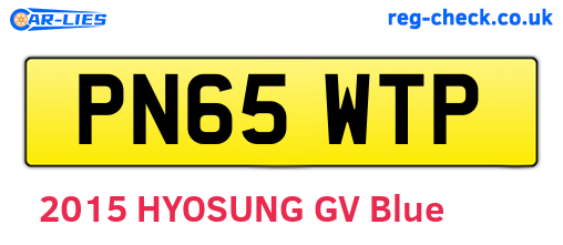 PN65WTP are the vehicle registration plates.