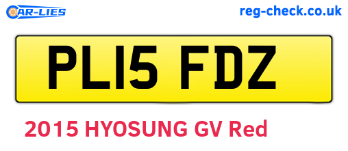 PL15FDZ are the vehicle registration plates.