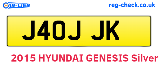 J40JJK are the vehicle registration plates.