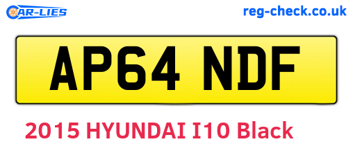 AP64NDF are the vehicle registration plates.