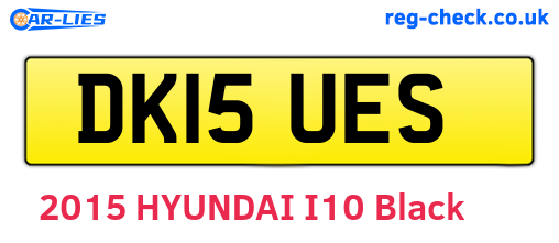 DK15UES are the vehicle registration plates.