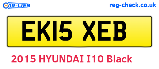EK15XEB are the vehicle registration plates.