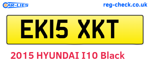 EK15XKT are the vehicle registration plates.