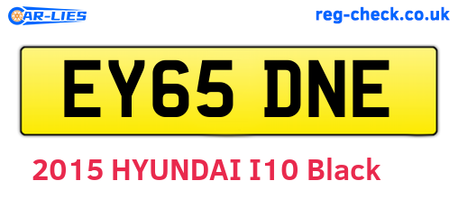 EY65DNE are the vehicle registration plates.