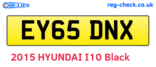 EY65DNX are the vehicle registration plates.