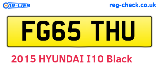 FG65THU are the vehicle registration plates.