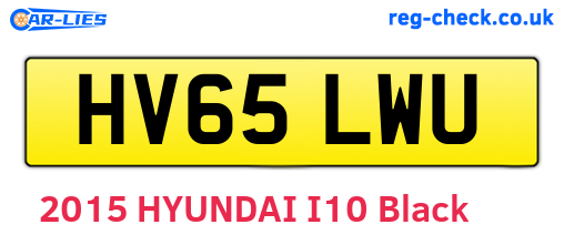 HV65LWU are the vehicle registration plates.