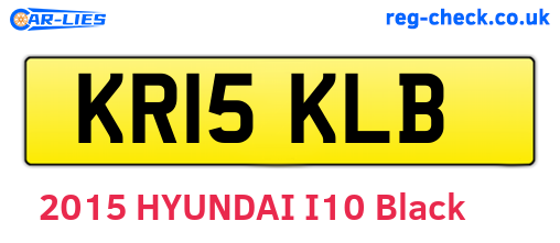 KR15KLB are the vehicle registration plates.