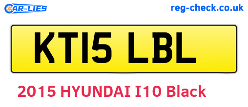 KT15LBL are the vehicle registration plates.