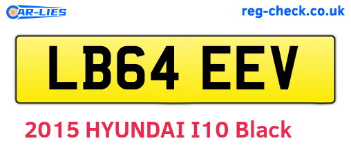 LB64EEV are the vehicle registration plates.