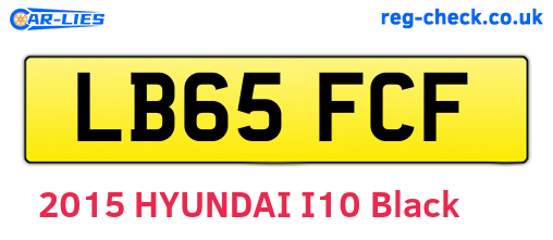 LB65FCF are the vehicle registration plates.