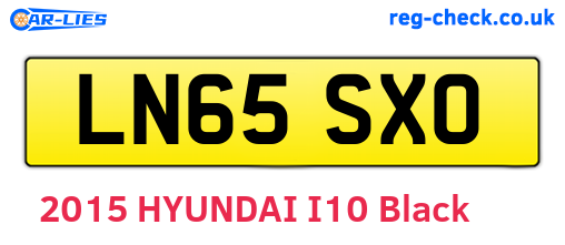 LN65SXO are the vehicle registration plates.