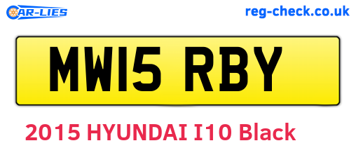 MW15RBY are the vehicle registration plates.