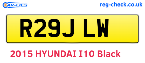 R29JLW are the vehicle registration plates.