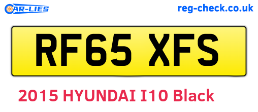 RF65XFS are the vehicle registration plates.
